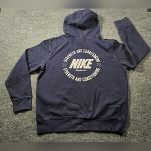 ​Nike Strength and Conditioning Navy Blue Hoodie Sweatshirt Size Medium